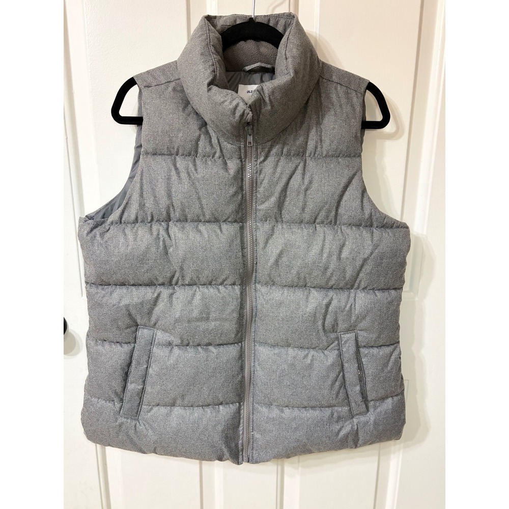 Old Navy | Puffer Vest Quilted Sleeveless Jacket | Large || Gray|